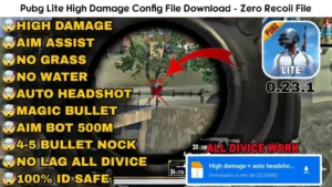 Pubg Lite High Damage Config File Download - Zero Recoil File