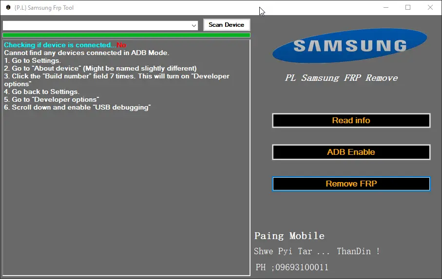 PL Samsung FRP Remove Tool Free Download