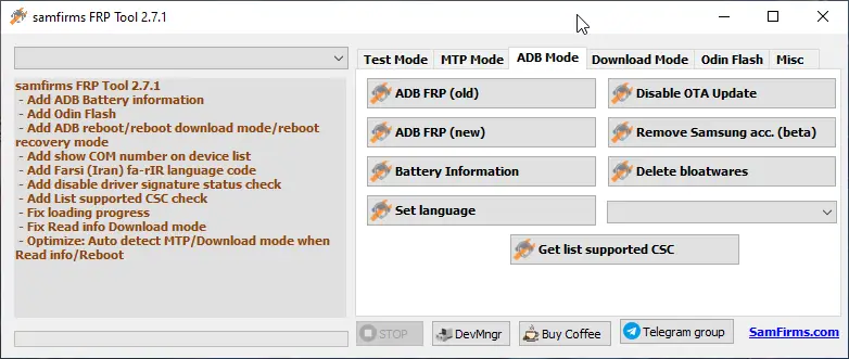 SamFirms FRP Tool 2.7.1 Free Download